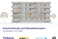 Apéritif sur le chantier de la nouvelle construction immeuble Scherli