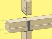 Der Knote: Stahlteile leiten die Last von der einen Stützen zur nächste. Quelle: Hochparterre