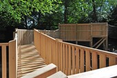 En référence à son nom, l'aire de jeux Buchholz a été réalisée uniquement en bois de hêtre.