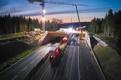 Travaux de montage avec circulation sur une seule voie