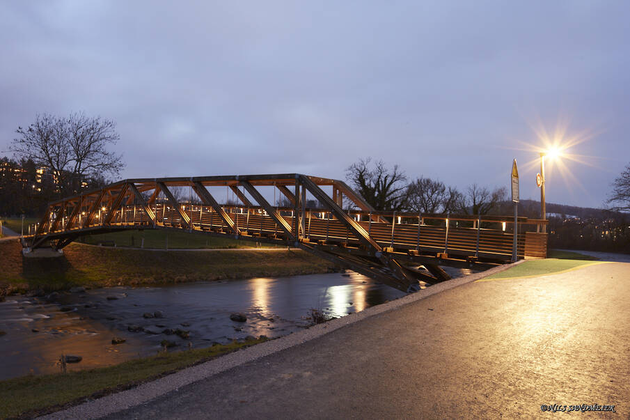Die Fussgänger- und Velobrücke Tüfisteg