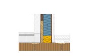 Raccord dalle de plancher - terrasse au mur extérieur