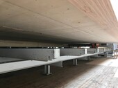 View of the construction of the platform from below