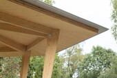 View of L-bracket (multi-layer cross-laminated timber)