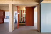 Striking wooden structures in the interior design
