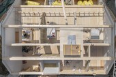 Addition under construction from a drone's perspective