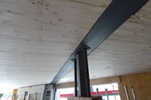 Deckenintegrierter Stahlunterzug