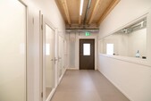 Sichtbares Balkenwerk im Innenbereich