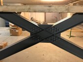 Croix en acier pour le renforcement sismique