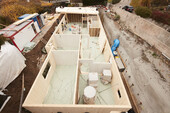 Untergeschoss aus Holz