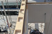 Poches fraisées destinées à recevoir les cames de cisaillement de la poutre de Vierendeel