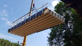 Levage du pont de 18 tonnes.