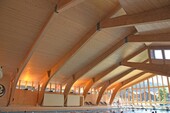 The beam on the far left is additionally reinforced with slats