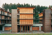 Part of the building stands on posts
