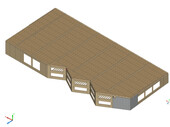 Vue de construction 3D avec revêtements