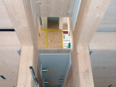 Vue dans les cavités d'installation