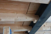 Cutouts for building services installations in the rib elements of the floor slabs
