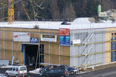 Montage der Fassade