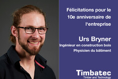 Félicitations à Urs Bryner pour son jubilé d'entreprise